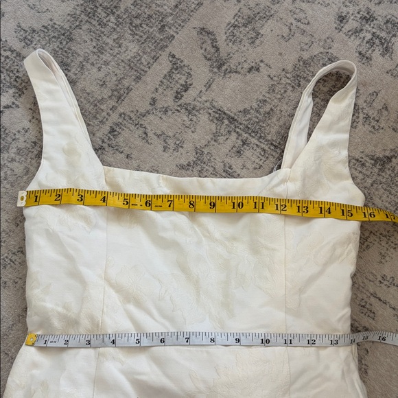 Lulus Flirtatious Poise Ivory Jacquard Bow Back Mini Dress Size Large NWT Bridal - Picture 5 of 11